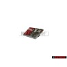 Genuine Audi S6 Steering Wheel Badge Emblem Chrome Red - 4B0419685