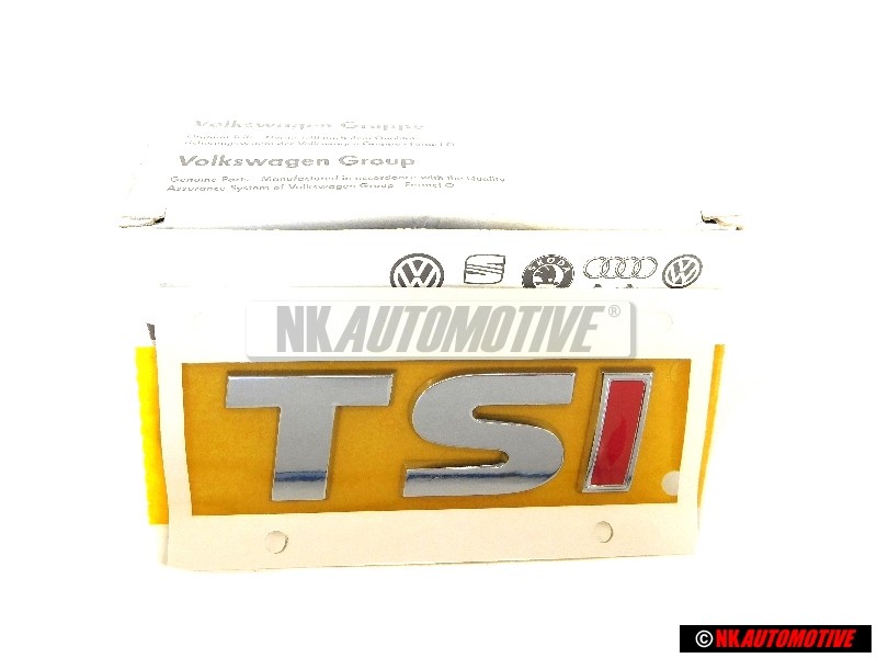 Genuine VW TSI Rear Badge Emblem Chrome Red - 5G0853675A JZQ