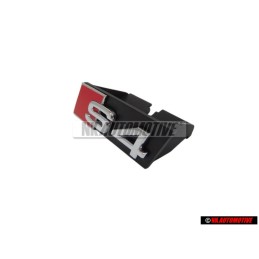 Genuine Audi S4 Front Grill Badge Emblem Black Chrome Red - 8H0853736A 2ZZ