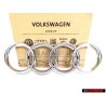 Genuine Audi Rings Front Grill Badge Emblem Chrome - 8Z0853605 2ZZ
