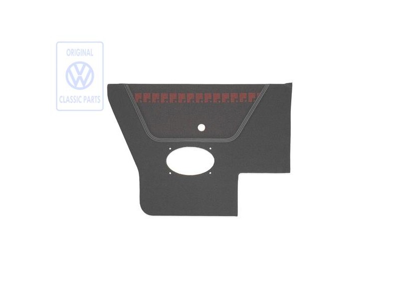 Genuine VW Side Trim (Fabric) Black/Red - 155867043BEBYT