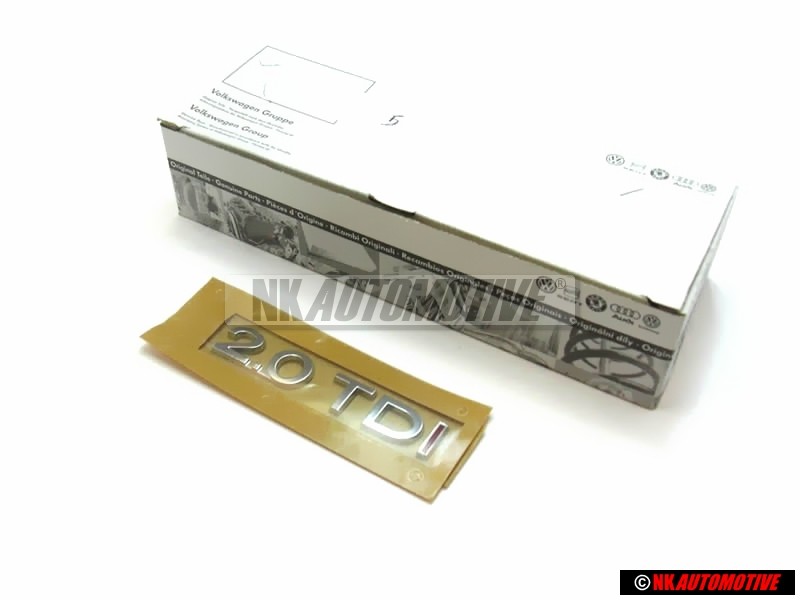Genuine VW 2.0 TDI Rear Trunk Boot Badge Emblem Chrome Red - 3C0853675F GQF