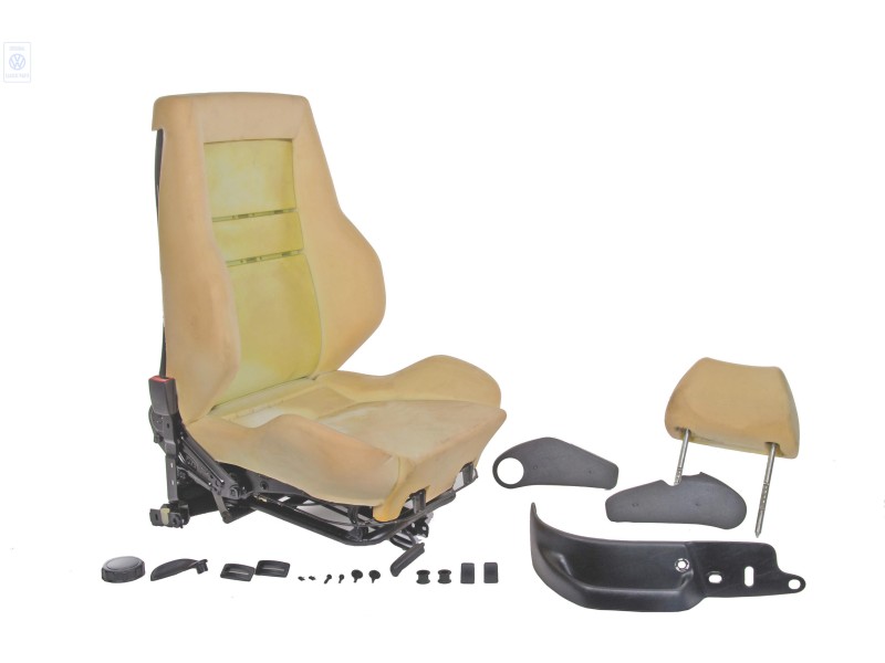 Genuine VW Seat Complete With Backrest And Headrest (Without Cover) - 1H0881023