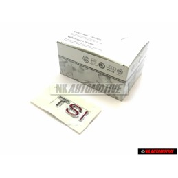 Genuine VW TSI Rear Trunk Boot Badge Emblem Chrome Red - 1K5853675J GQF