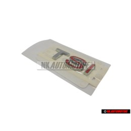 Genuine VW TSI Rear Trunk Boot Badge Emblem Chrome Red - 1K5853675J GQF