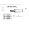 Genuine VW Front Silencer - 1H0253209J