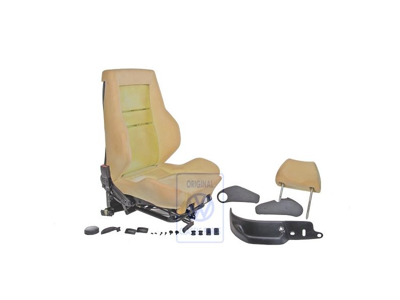 Genuine VW Seat Complete With Backrest And Headrest Without Cover - 1H0881023A