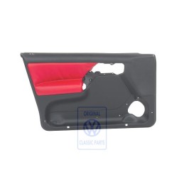 Genuine VW Door Trim (Leather/Leatherette) Black/Red - 1H4867011CEEAS