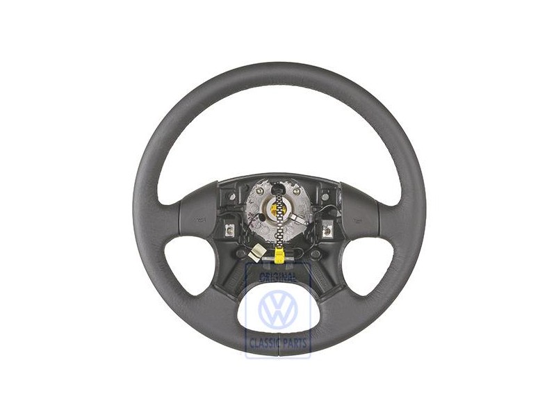 Genuine VW Steering Wheel (Leather) Black - 1H0419091AD1BX