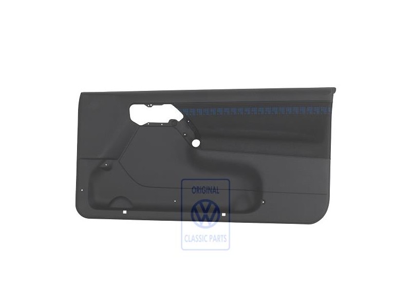 Genuine VW Door Panel Trim (Cloth) Black/Blue - 1H3867012APDYQ