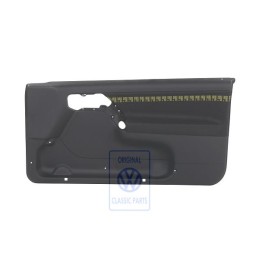 Genuine VW Door Panel Trim (Cloth) Black/Yellow - 1H3867012APDYW