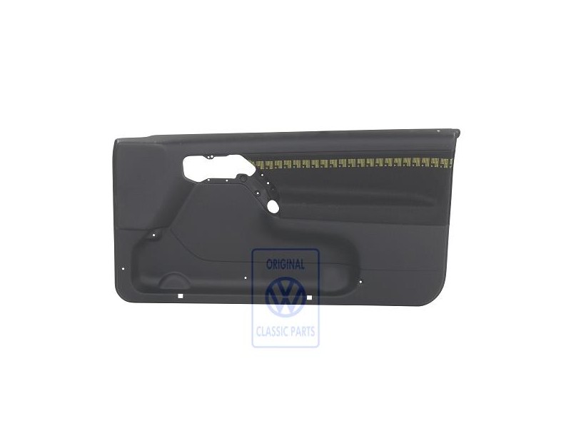 Genuine VW Door Panel Trim (Cloth) Black/Yellow - 1H3867012APDYW