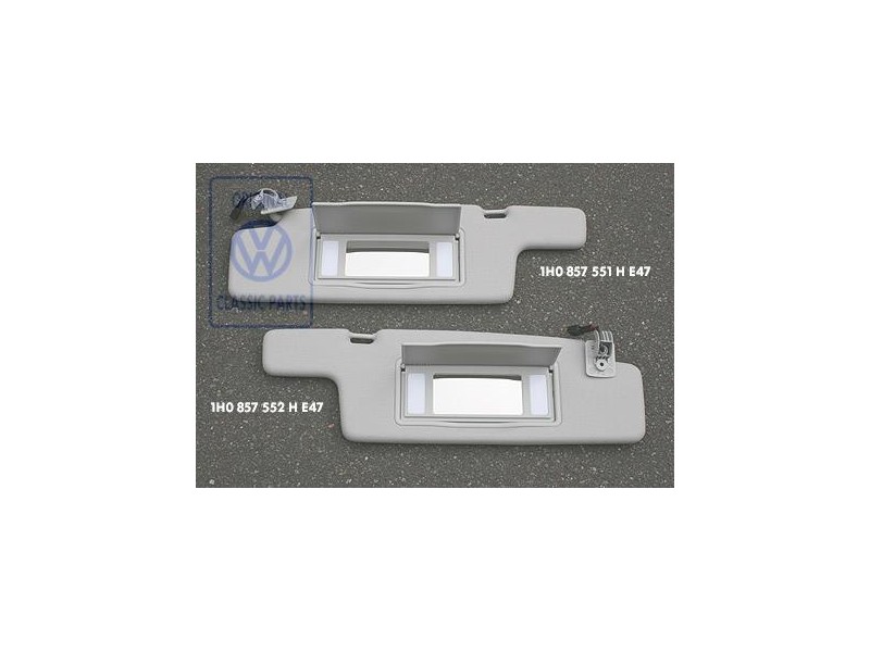Genuine VW Sun Visor With Illuminated Mirror And Cover - 1H0857552H E47 Genuine VW Sun Visor With Illuminated Mirror And Cover - 1H0857552H E47