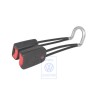 Genuine VW Double Belt Latch Satin Black/Fire Red - 1H0857739A FCN