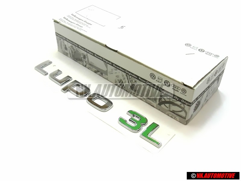 Genuine VW LUPO 3L Rear Boot Badge Chrome Self Adhesive - 6E0853687B KKH