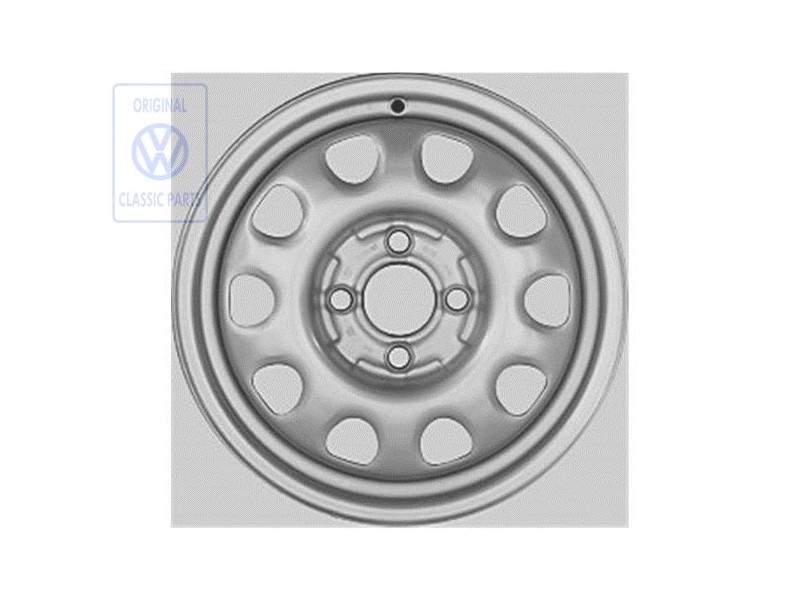 Genuine VW Steel Rim Chrome Colored - 1H0601025P 091