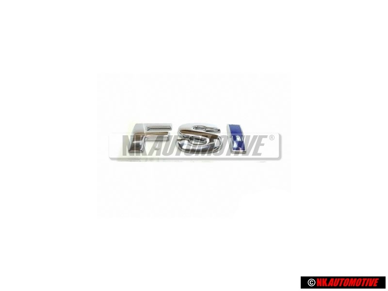 Genuine VW FSI Rear Trunk Boot Badge Emblem Chrome Blue - 6E0853675B HCE