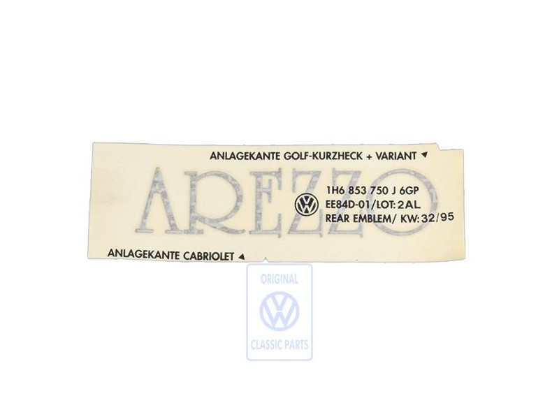 Genuine VW Film Lettering Green/Blue/Red - 1H6853750J 6GP
