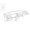 Genuine VW Dash Panel, Padded Mauritius Blue - 1H6857003Q H45