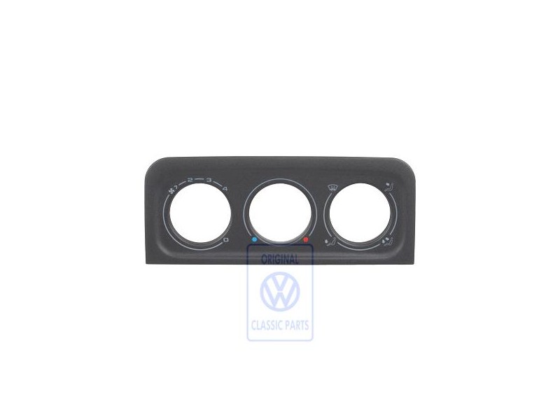 Genuine VW Trim For Fresh Air And Heater Controls Satin Black - 1H6819075 01C