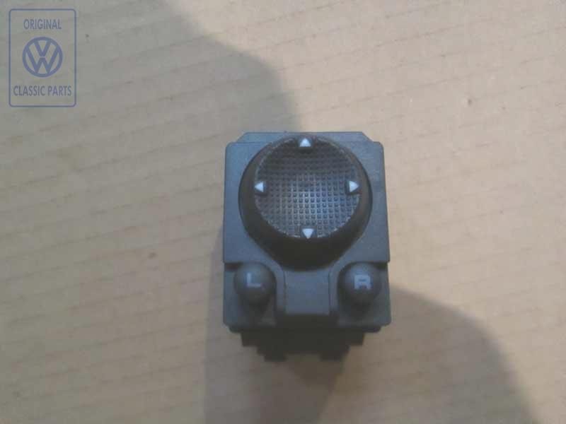 Genuine VW Switch For Exterior Mirror Adjustment Satin Black - 1H2959565 01C