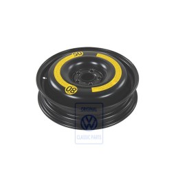 Genuine VW Steel Rim For Space-Saving Emergency Wheel Black - 3A0601025 03C