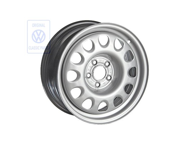 Genuine VW Steel Rim Chrome Colored - 3A0601027 091
