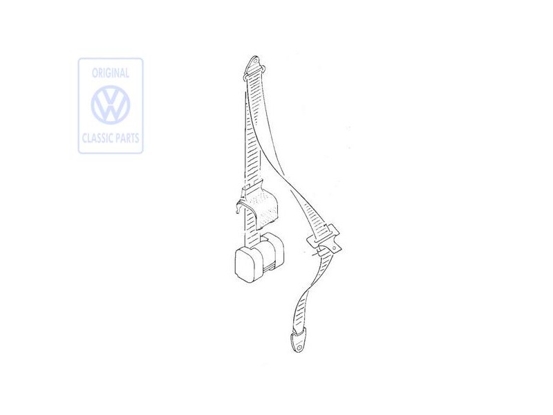 Genuine VW Three-Point Safety Belt - 171857705AQ