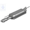 Genuine VW Rear Silencer - 1H6253609AL