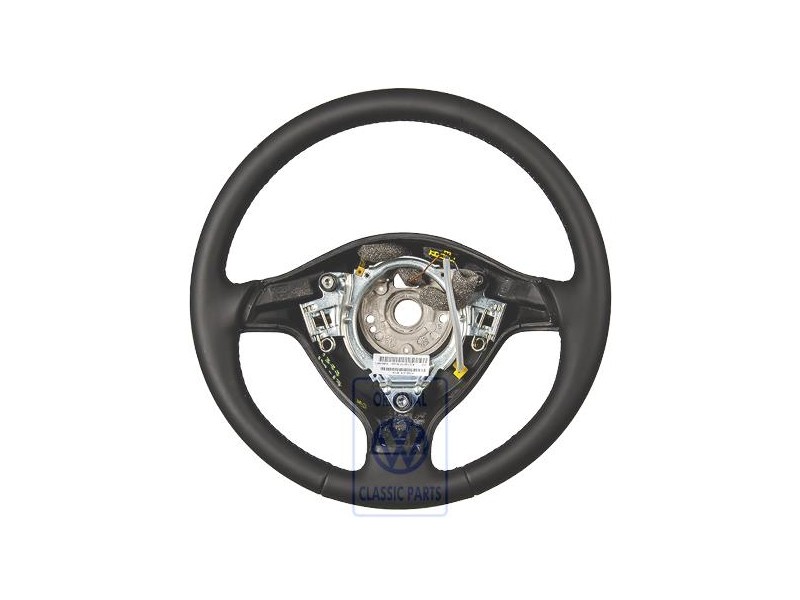 Genuine VW Sports Steering Wheel(Leather) Black/Orbitblue - 1J0419091AEHCC