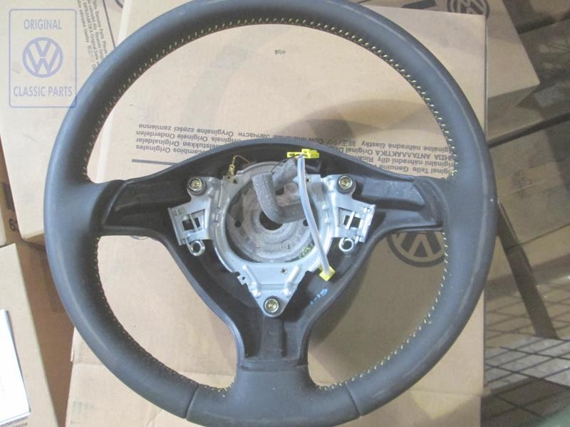 Genuine VW Sports Steering Wheelleather Black/Yellow - 1J0419091AEHUW
