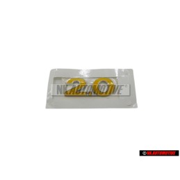 Genuine VW 2.0 Rear Boot Badge Emblem Yellow - 1J0853675ADPVQ