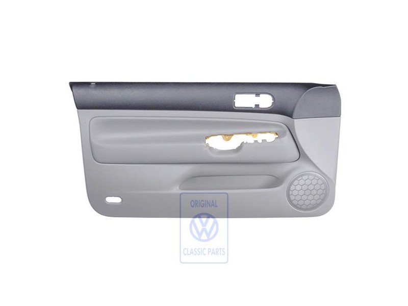 Genuine VW Door Panel Trim Cloth Black/Flannel Grey - 1J3867011BQHRQ