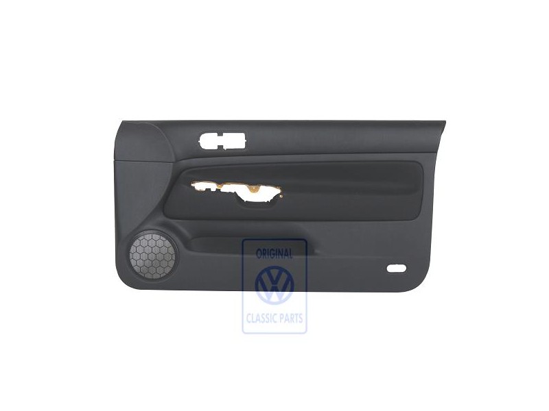 Genuine VW Door Panel Trim (Cloth) Black/Black - 1J3867012CDHRP