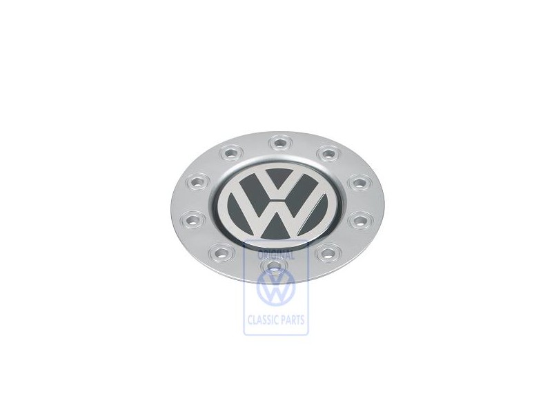 Genuine VW Hup Cap Brilliant Chrome/Dolomite Grey - 1J0601149A GRB