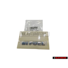 Genuine VW BI FUEL Rear Boot Badge Emblem Chrome - 1J0853675N 739
