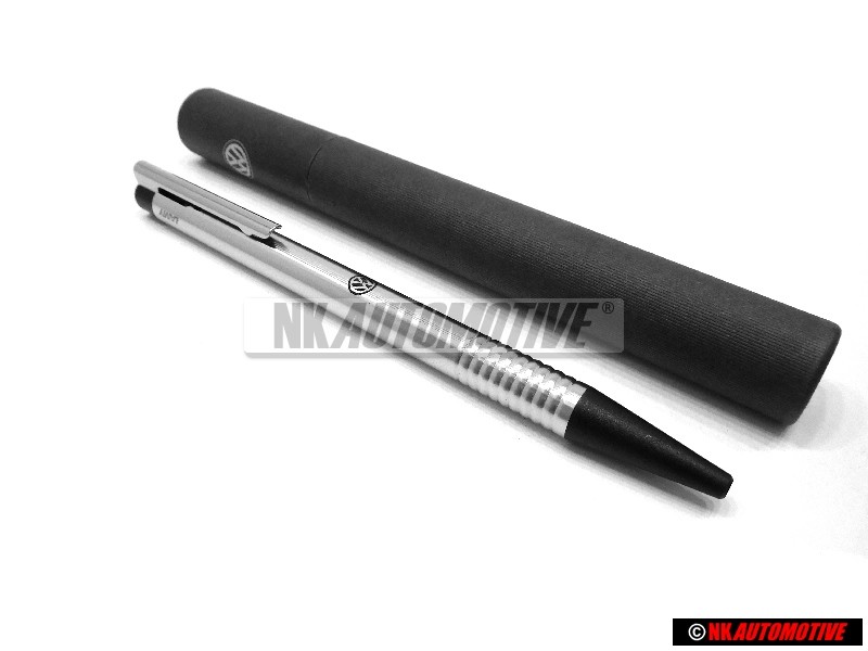 Genuine VW ball point pen silver grey yellow - 000087703AKYZQ