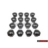 16x Genuine VW Wheel Bolt Cover Lug Nut Cap Black - 321601173A 01C