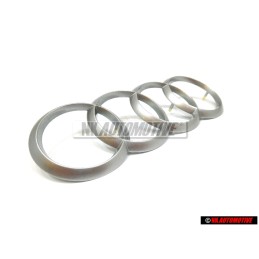 Genuine Audi Rings Engine Cover Badge Emblem Silver - 022103940