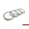 Genuine Audi Rings Engine Cover Badge Emblem Silver - 022103940