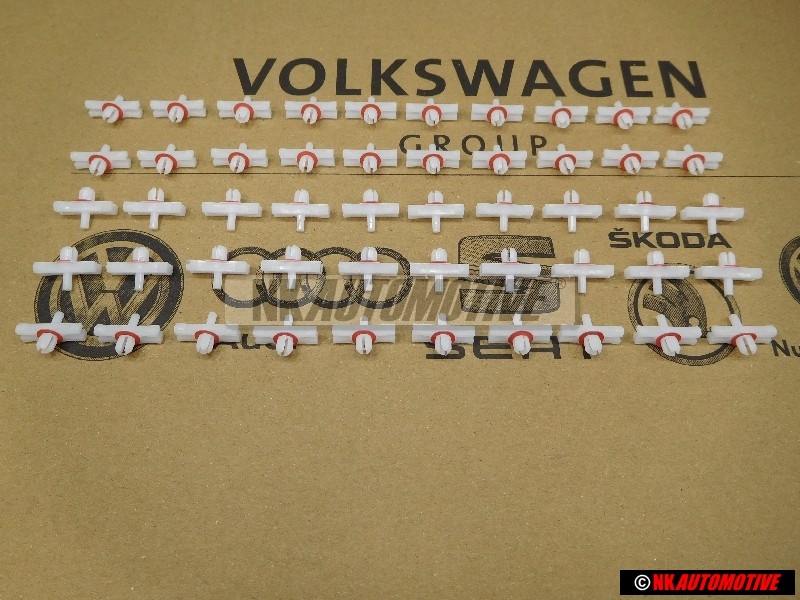 50x Genuine VW Upper Side Moulding Installation Clip - 113853585C