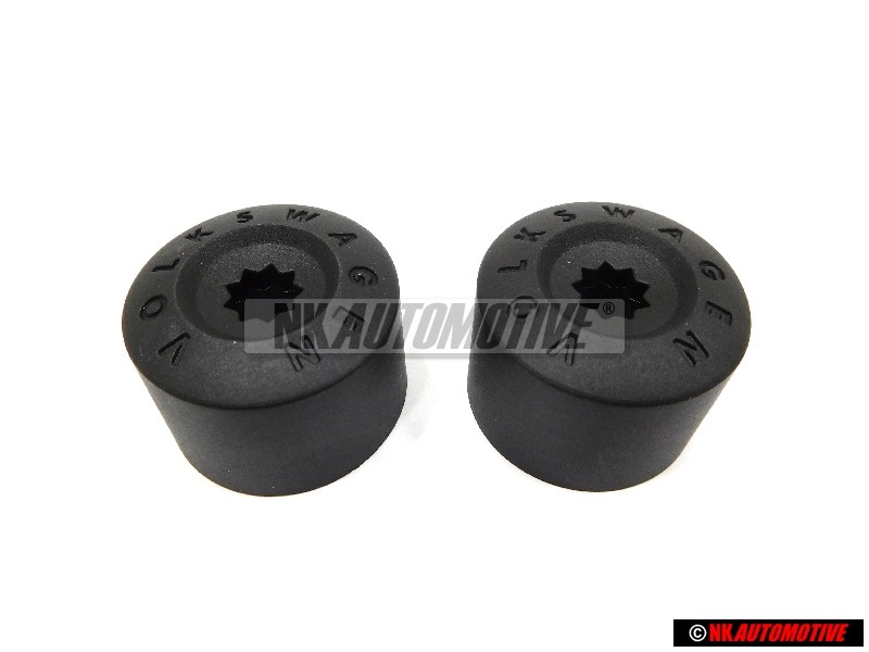 2x Genuine VW Wheel Bolt Lug Nut Cover Cap - 1K0601173 9B9