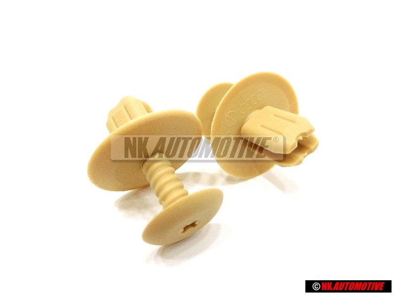 2x Genuine VW Clip Sun Beige - 1H0867199A 7H7