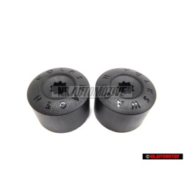 2x Genuine VW Cap - Wheel Bolt Satin Black - 3C0601173 9B9