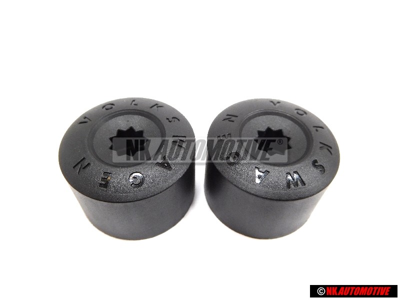 2x Genuine VW Cap - Wheel Bolt Satin Black - 3C0601173 9B9