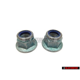 2x Genuine VW Hexagon Collar Nut Self-Locking - N 10106402