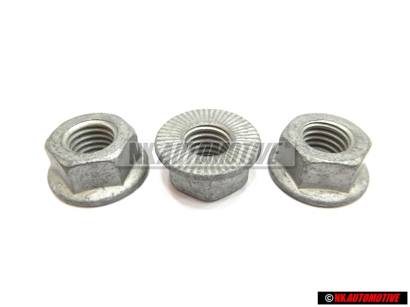 3x Genuine VW Hexagon Collar Nut - N 10332002