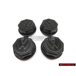 4x Genuine VW Wheel Centre Cap Black GT - 111601171