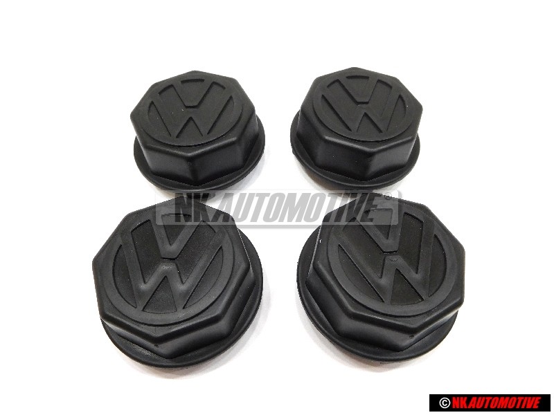 4x Genuine VW Wheel Centre Cap Black GT - 111601171