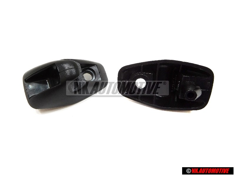 2x Genuine VW Sun Visor Clip Hook Hanger Bracket Holder Black - 191857559 01C